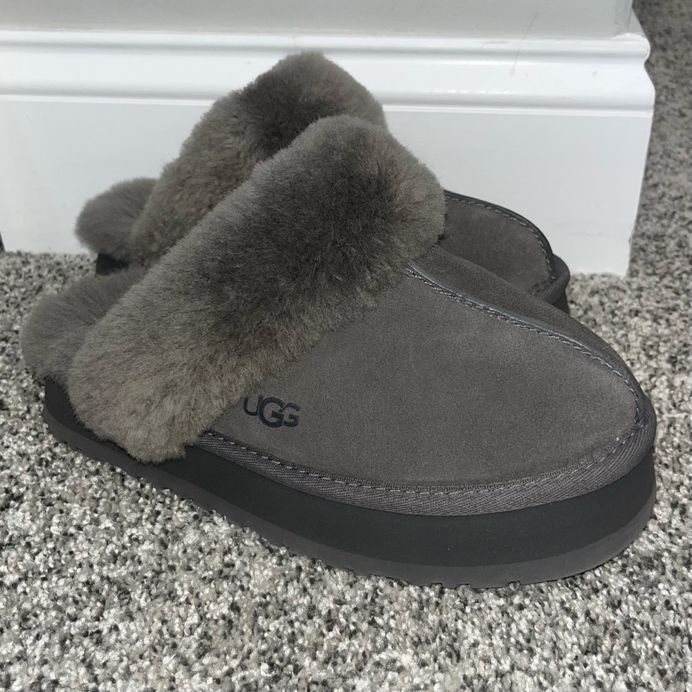 UGG Charcoal Sheepskin Slippers